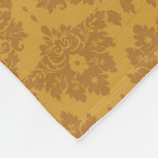 Goldener Luxusdamast Fleecedecke (Ecke)