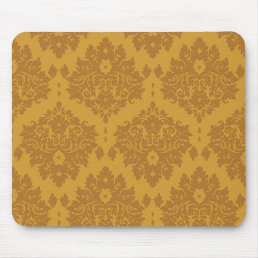 Goldener Luxusdamast Mousepad (Vorne)