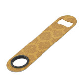 Goldener Luxusdamast Speedflaschenöffner (Vorderseite Schrägansicht)
