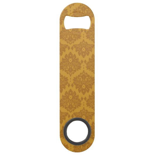 Goldener Luxusdamast Speedflaschenöffner (Vorderseite)