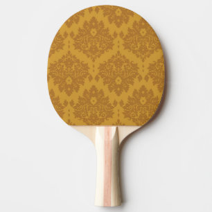 Goldener Luxusdamast Tischtennis Schläger