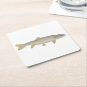 Goldener Mahseer Rechteckiger Pappuntersetzer (angewinkelt)