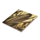 Goldener Maiskolben Ernte Fliese (Seite)