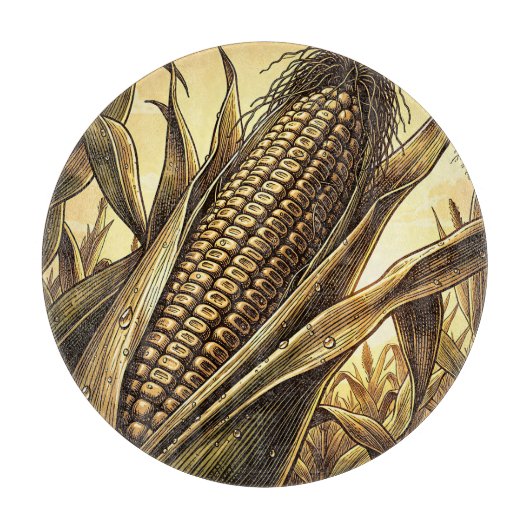 Goldener Maiskolben Ernte Schneidebrett (Vorderseite)