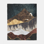 Goldener Marmorberg unter dem Sternenhimmel Fleecedecke (Vorderseite)