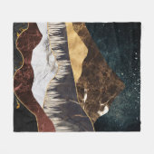 Goldener Marmorberg unter dem Sternenhimmel Fleecedecke (Vorderseite (Horizontal))