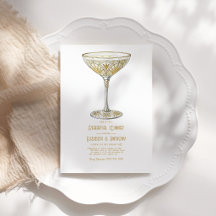 Goldener Martini-Glas 1920er Jahre Art Deco Probed