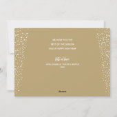 Goldener Mehrfach-Foto-Happy Feiertagskarte (Rückseite)