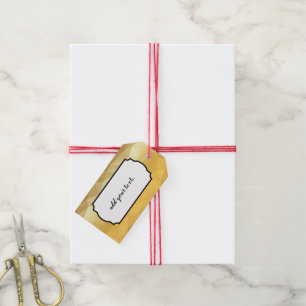 Goldener metallischer Effekt anpassbares Geschenk- Geschenkanhänger