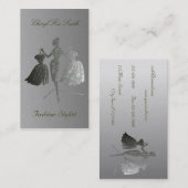 Goldener Mode-Stylist Visitenkarte (Vorne/Hinten)