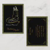 Goldener Mode-Stylist Visitenkarte (Vorne/Hinten)