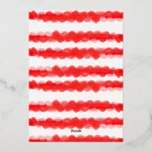 goldener, moderner Retrorahmen Folien Feiertagskarte (Rückseite)