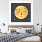 Goldener Mond Leinwanddruck (Insitu (Schlafzimmer))