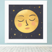 Goldener Mond Leinwanddruck (Insitu (Holzboden))