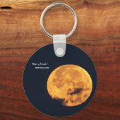 Goldener Mond | Persönliche Informationen Schlüsselanhänger (Vorderseite)