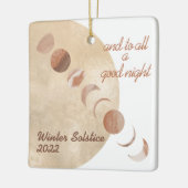 Goldener Mond - Phasen Wintersolstice Keramikornament (Links)
