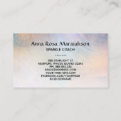 *~* Goldener Mond Sonnenstrahlen Regenbogen Visitenkarte (Rückseite)