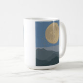 Goldener Mond über ruhige Berge Kaffeetasse (VorderseiteRechts)
