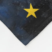 Goldener Mond und Sterne auf dunkelblauem Marmor Fleecedecke (Ecke)