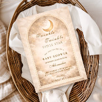 Goldener Mond und Sterne Baby Shower