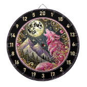 Goldener Mond verkörpert die Eleganz von Pink Wolf Dartscheibe (vorne)