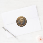 Goldener Monogramm Anfangsbuchstabe F Runder Aufkleber (Umschlag)