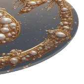 Goldener Monogramm Anfangsbuchstabe S Schneidebrett (Ecke)