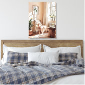 Goldener Morgen - ruhige Sonnenstrahlen & Gemütlic Leinwanddruck (Insitu (Schlafzimmer))