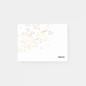 Goldener Musiknoten Post-it Klebezettel (Vorderseite)