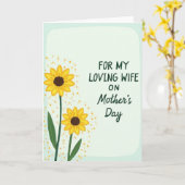 Goldener Muttertag Ehefrau Karte (Gelbe Blume)