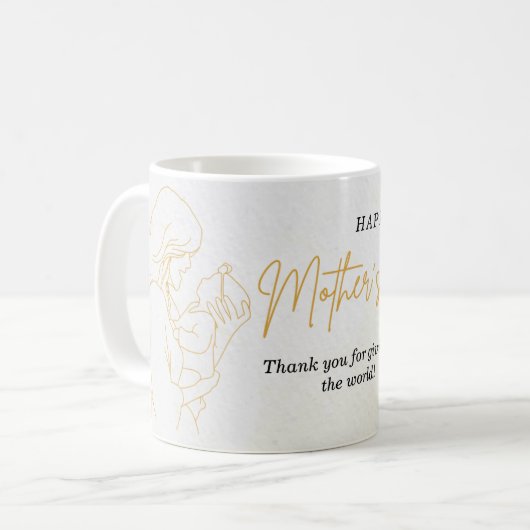 Goldener Muttertag Kaffeetasse (Vorderseite Links)