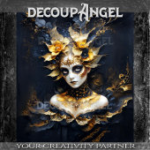 Goldener Mystik - Die Königin der Schatten - Dekou Seidenpapier