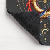 Goldener Mystischer Drache Luxus-Mauspad Mousepad (Ecke)