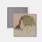 Goldener Nachmittagmagnet Magnet (Vorderseite/Rückseite)