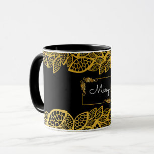 Goldener Name Tasse