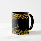 Goldener Name Tasse (VorderseiteRechts)