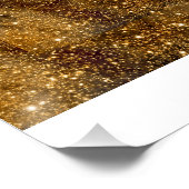 Goldener Nebel Starfield - Kosmische Mauer Kunst Poster (Ecke)