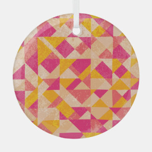 Goldener Neon-Hintergrund, farbenfrohe Lichteffekt Ornament Aus Glas
