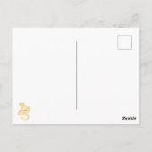 Goldener Neujahrsdrache 2024 Chinesisch Postkarte (Rückseite)