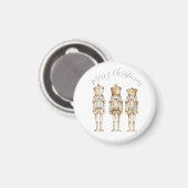 Goldener Nussknacker Weihnachten Magnet (Vorderseite/Rückseite)
