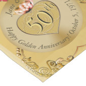 Goldener Ocker zum 50. Hochzeitstag Kurzer Tischläufer (Ecke)