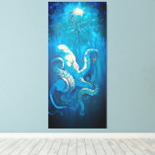 Goldener Oktopus Leinwanddruck (Insitu (Holzboden))