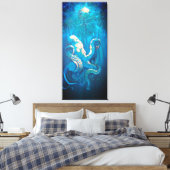 Goldener Oktopus Leinwanddruck (Insitu (Schlafzimmer))