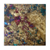 Goldener Ölteppich-Quarz Fliese (Vorderseite)