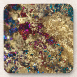 Goldener Ölteppich-Quarz Untersetzer