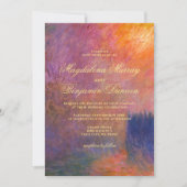 Goldener Oranger Purpur Sonnenuntergangs Himmel Mo Einladung (Vorderseite)