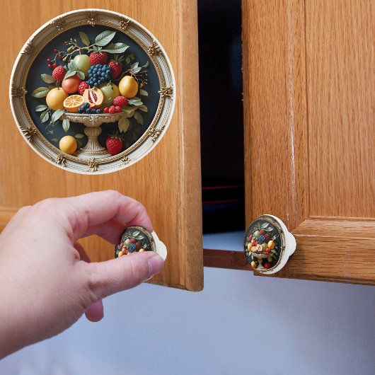 Goldener Orchard Keramikknauf