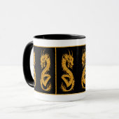Goldener orientalischer Drache 02 Tasse (Vorderseite Links)