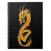 Goldener orientalischer Drache 02 var Notizblock (Vorderseite)