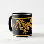 Goldener orientalischer Drache 03 Tasse (Vorderseite Links)